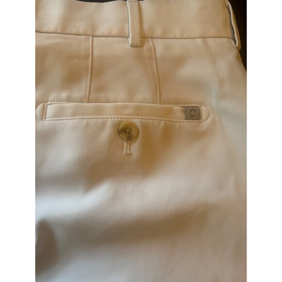 Peter Millar Mens White Golf Shorts Size 34 Polyester - Picture 4 of 6